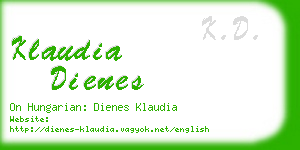 klaudia dienes business card